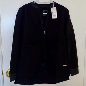 Figs Black Bellery Scrub Jacket NWT